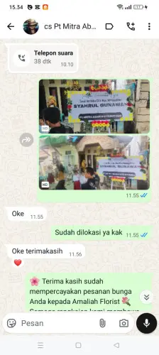 Testimonial Papan Bunga nganjuk